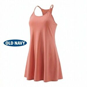 Coral 2X Athletic Exercise Dress Built-in Shelf Bra Racerback Adjustable Straps